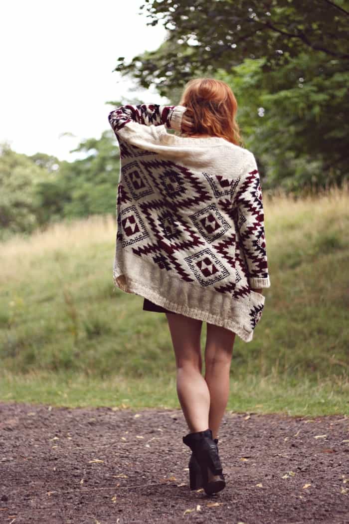 dude cardigan sweter boho