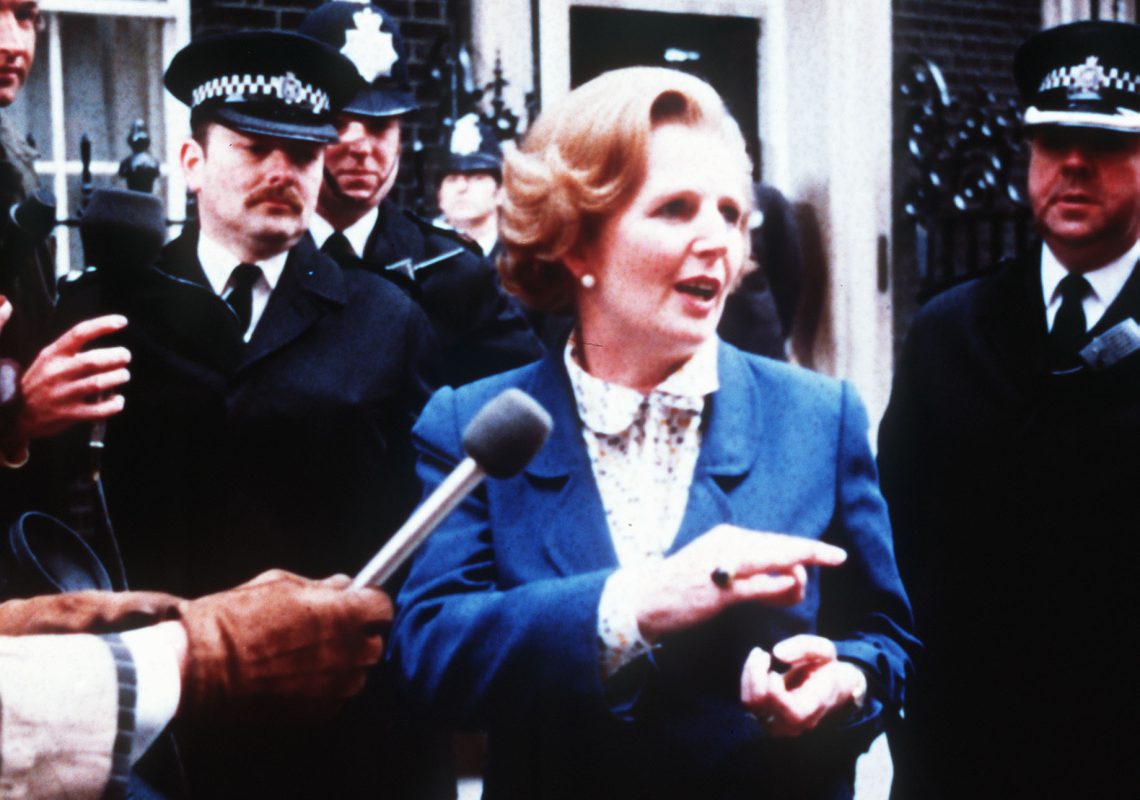 File photo dated 04/05/1979 of Prime Minister Margaret Thatcher arriving at 10 Downing Street in London after winning the general election. Baroness Thatcher died this morning following a stroke, her spokesman Lord Bell said.